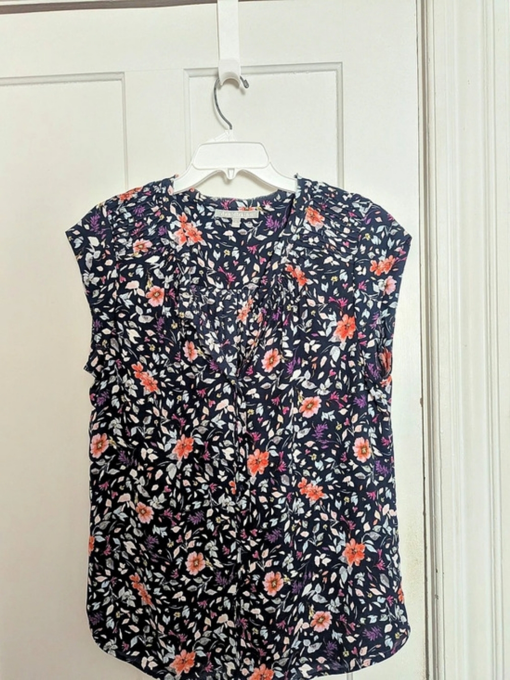 Daniel Rainn Floral Blouse in Black & Red